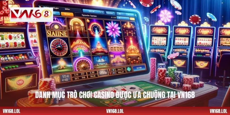 Danh mục trò chơi casino được ưa chuộng tại VN168